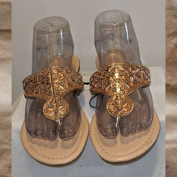 TR Olivia Miller Beaded Sandals - NWOB - Picture 1 of 5